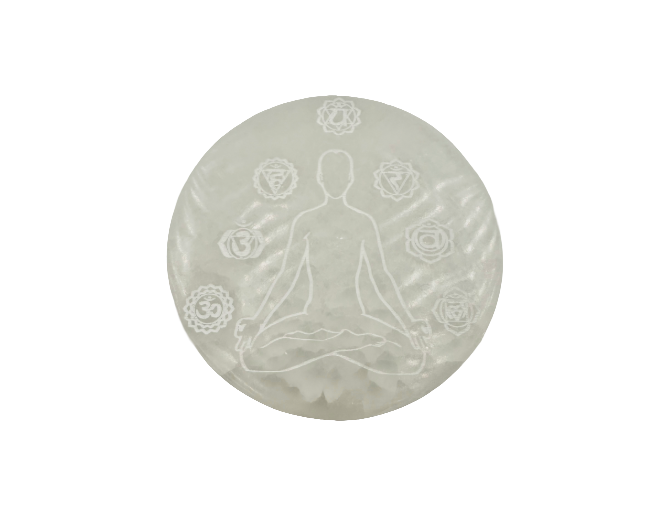 Placa de selenita meditacion