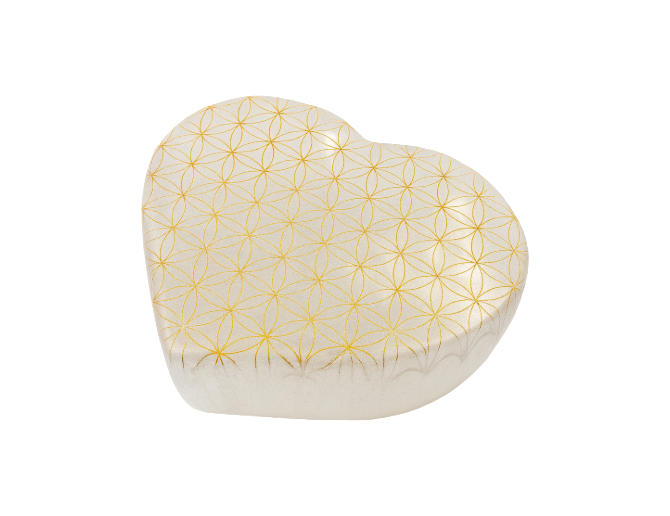 Base de selenita corazón XL