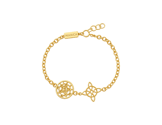 Doble protección en pulsera de oro