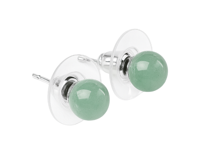 Pendientes de jade verde