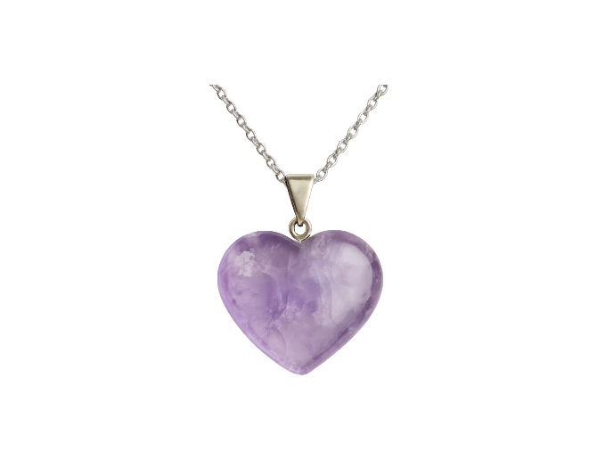 Colgante amatista corazon
