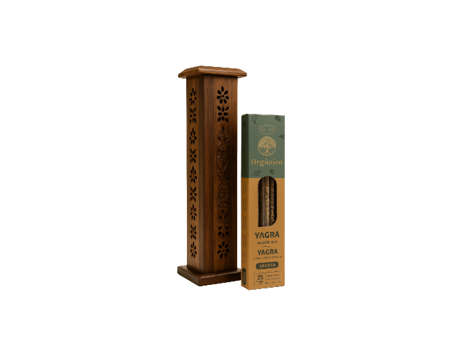 Porta incienso madera