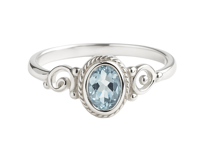 Anillo aguamarina AAA