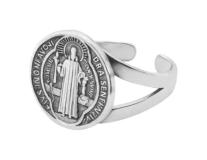 Anillo de San Benito (plata 925)