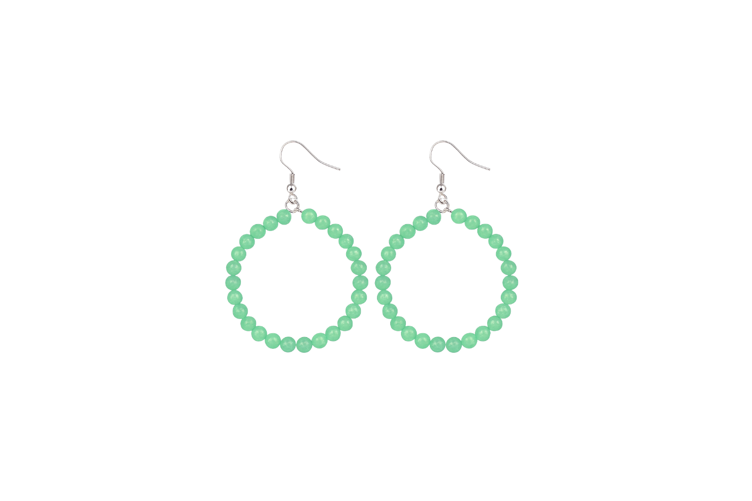 Pendientes aro Jade verde