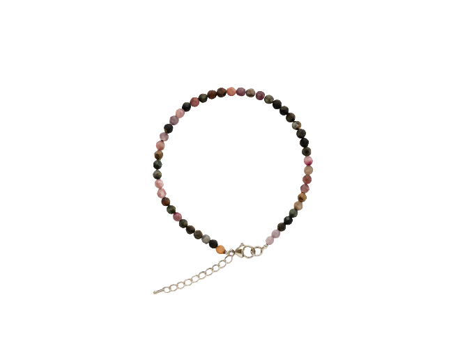 Turmalina multicolor facetada (enganche acero)