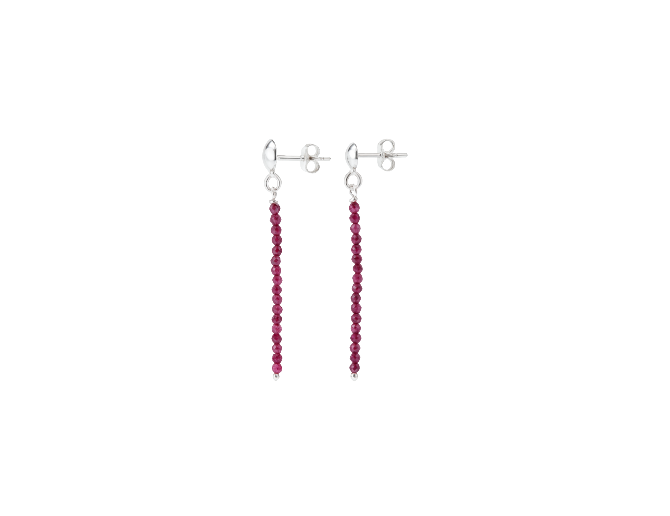 Pendientes rubi (plata 925)