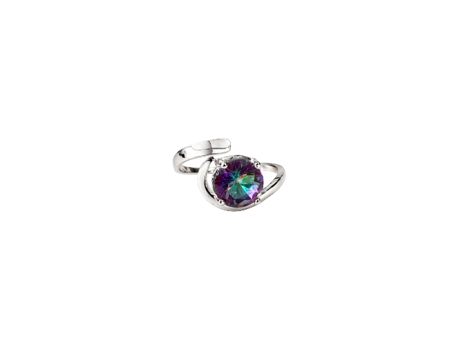 Anillo topacio místico (plata 925)