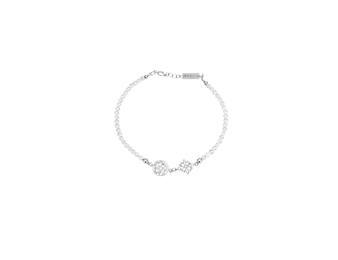 Tobillera triple protección cuarzo (plata 925)