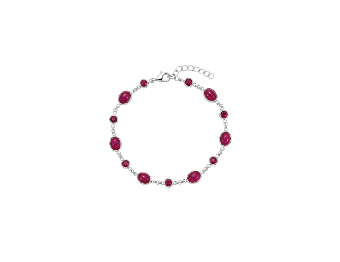 Pulsera Rubí (plata 925)