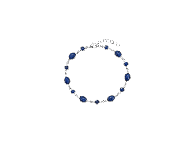 Pulsera zafiro (plata 925)