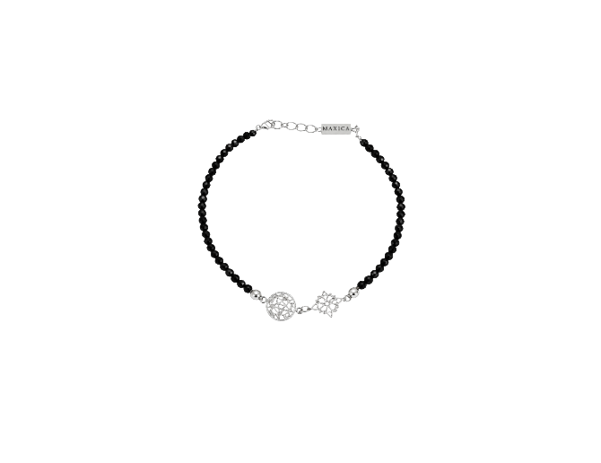Tobillera triple protección Turmalina (plata 925)